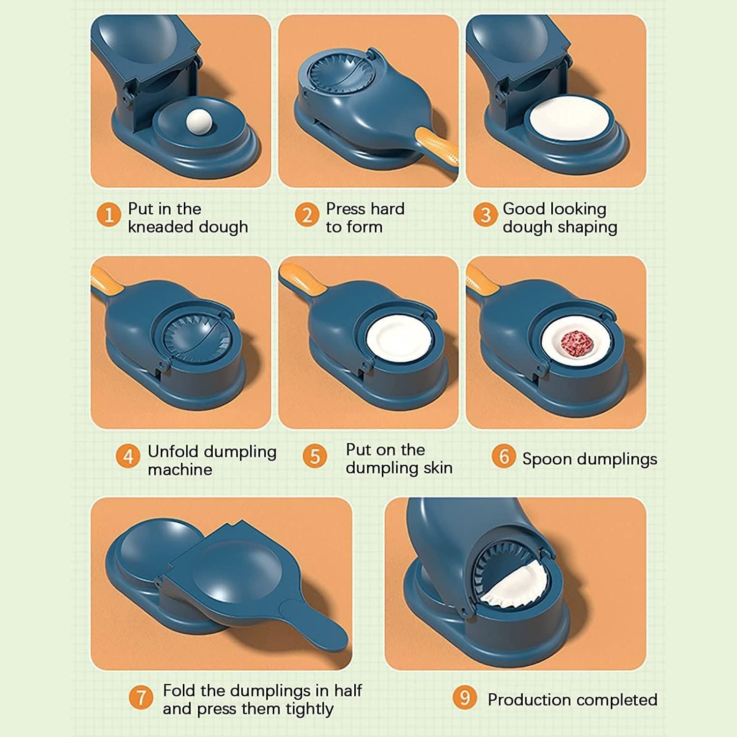 2 in 1 Dumpling Momos maker Kitchen Accessories Multi Uses Dumpling Baking Pastry Maker (Assorted Color)