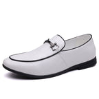 Men's Plaid Light Luxury Plus Size Rubber Sole Lightweight Leather Shoes